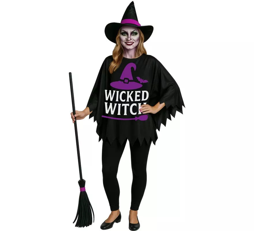 Translation missing: pt-PT.Disfraz o Poncho de Bruja con Sombrero para mujer