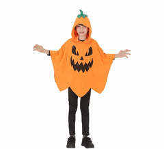 Fato de abóbora maligna ou poncho para criança