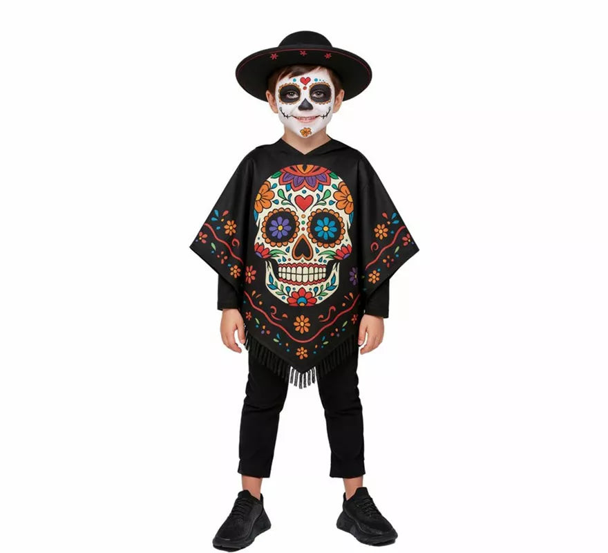 Translation missing: pt-PT.Disfraz o Poncho de Catrina para niños