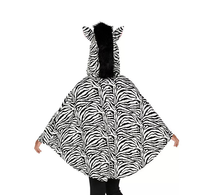 Translation missing: pt-PT.Disfraz o Poncho de Cebra con Capucha para niños