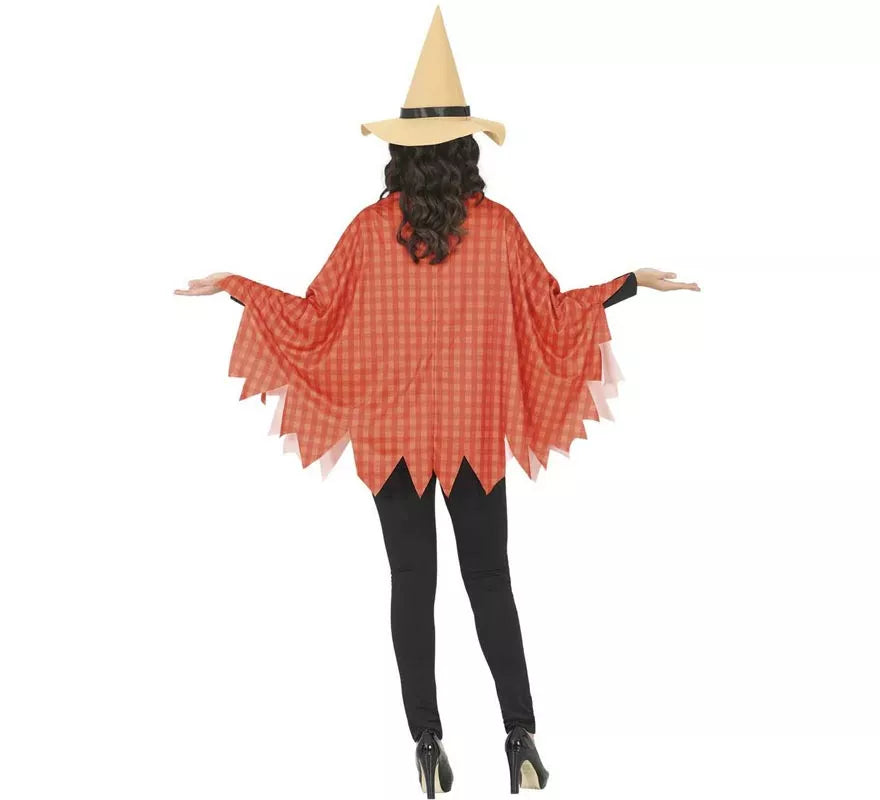 Translation missing: pt-PT.Disfraz o Poncho de Espantapájaros con Sombrero para mujer