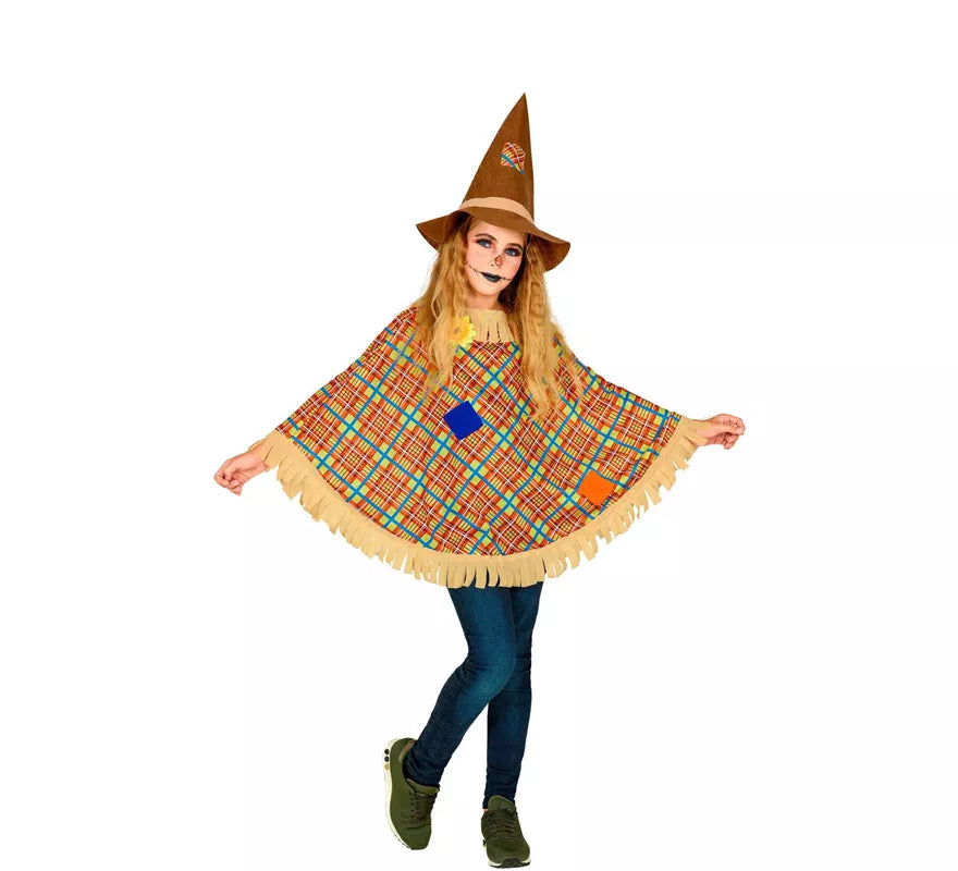 Translation missing: pt-PT.Disfraz o Poncho de Espantapájaros con Sombrero para niños