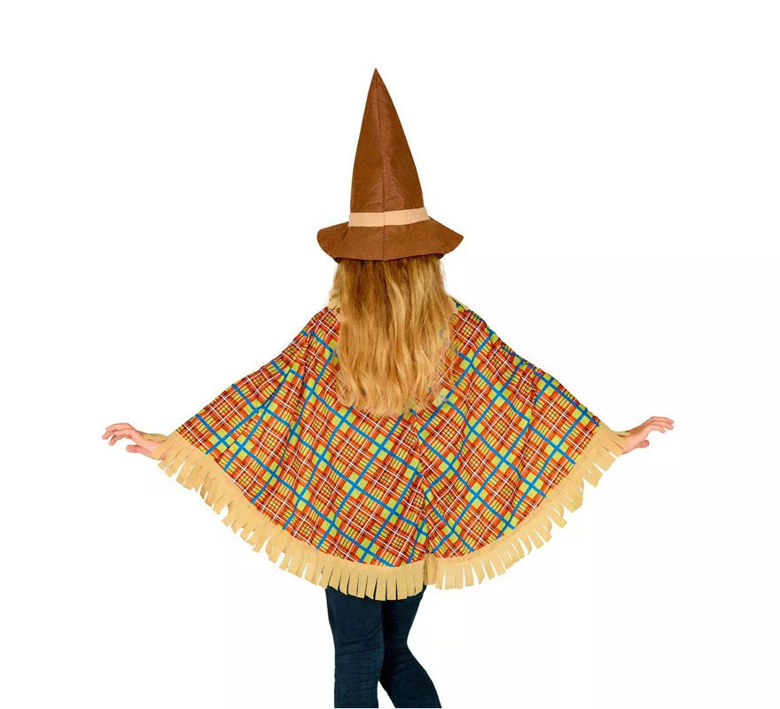 Translation missing: pt-PT.Disfraz o Poncho de Espantapájaros con Sombrero para niños