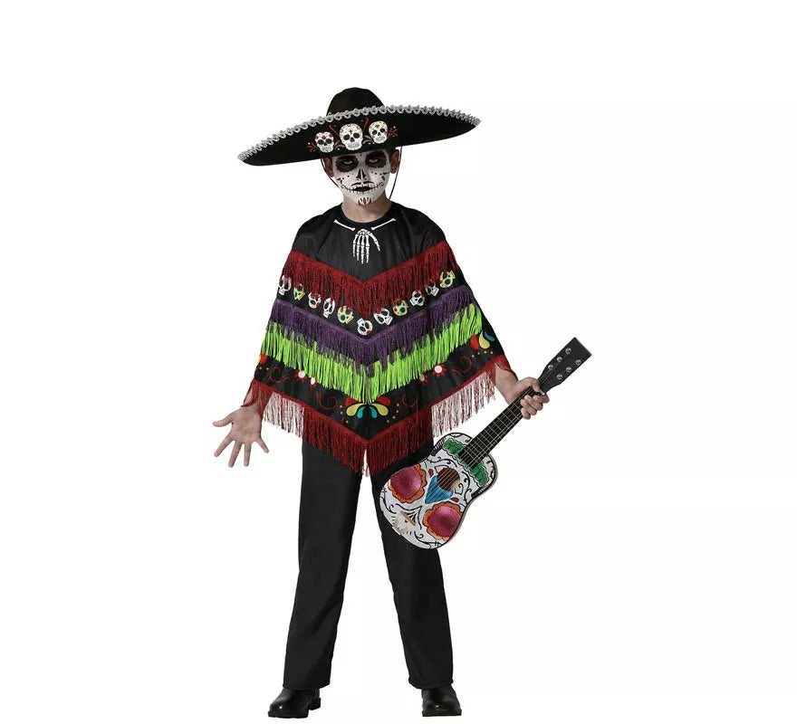 Translation missing: pt-PT.Disfraz o Poncho de Esqueleto Divertido para niño