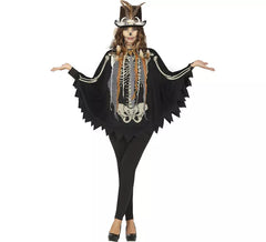 Fato de esqueleto ou poncho para mulher
