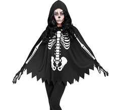 Fato de esqueleto ou poncho para mulheres