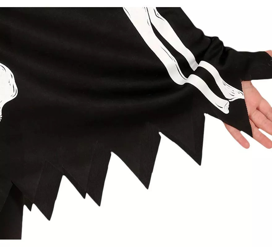 Disfraz o Poncho de Esqueleto para niños