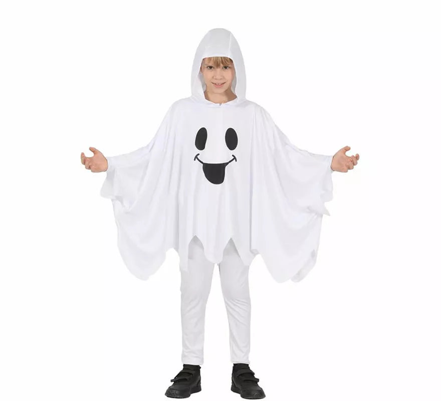 Translation missing: pt-PT.Disfraz o Poncho de Fantasma Sonriente para niños
