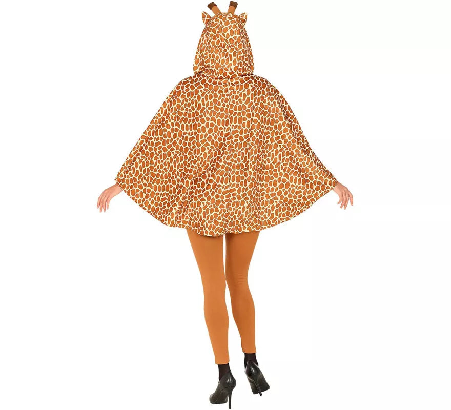 Translation missing: pt-PT.Disfraz o Poncho de Jirafa con Capucha para adulto