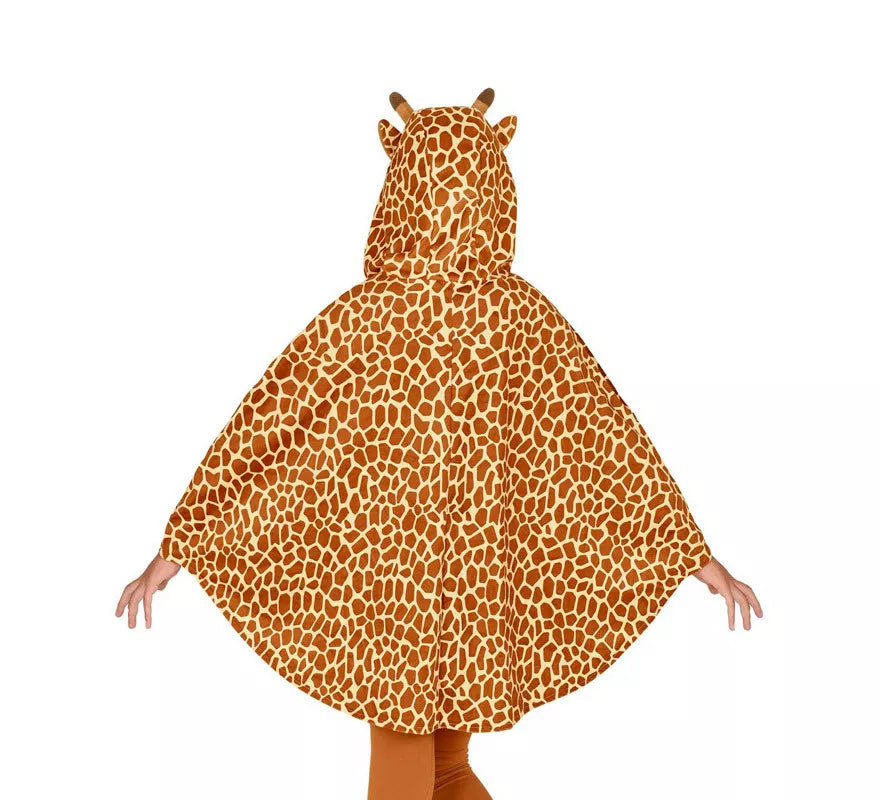 Disfraz o Poncho de Jirafa con Capucha para niños
