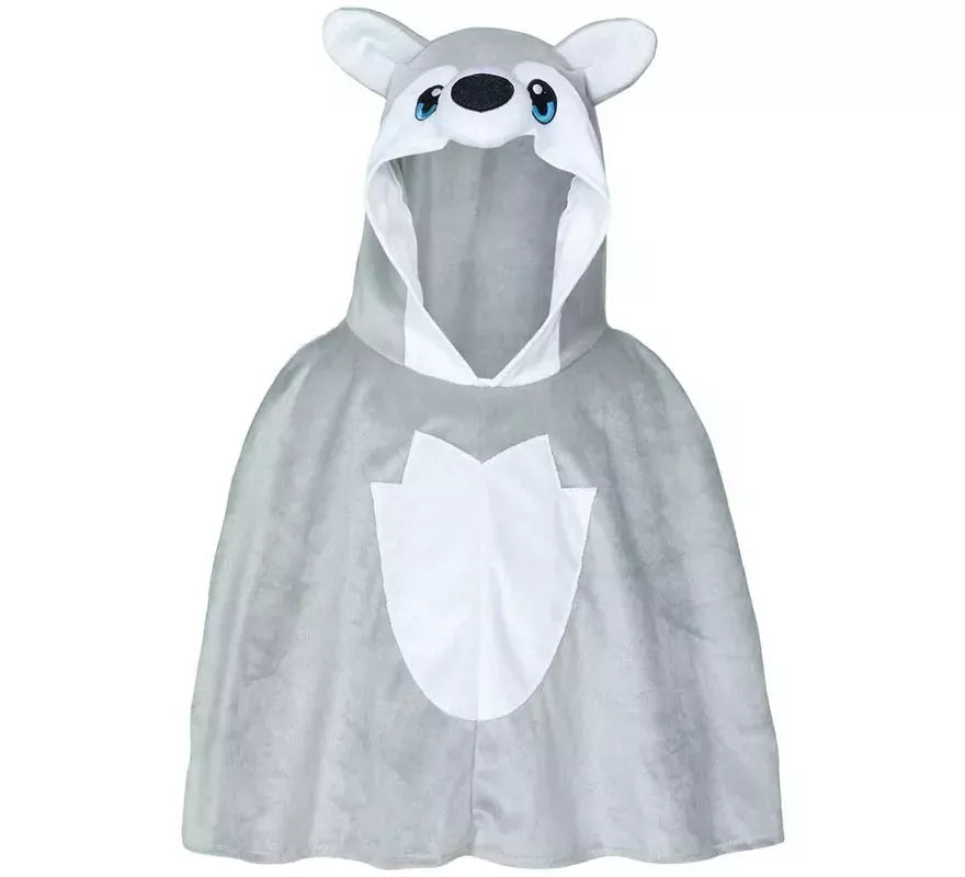 Translation missing: pt-PT.Disfraz o Poncho de Lobo gris para bebé