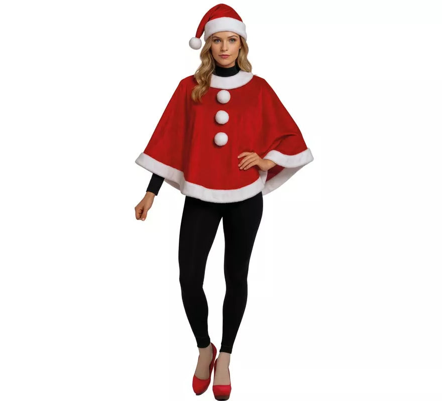 Translation missing: pt-PT.Disfraz o Poncho de Mamá Noel para mujer