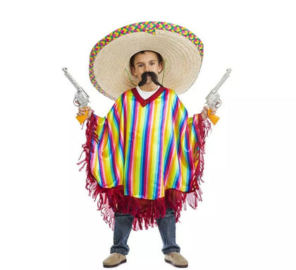 Disfraz o Poncho de Mexicano para niño