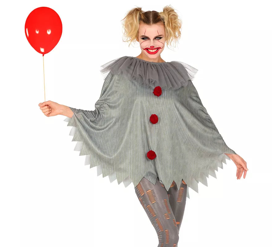 Translation missing: pt-PT.Disfraz o Poncho de Payaso Aterrador para adultos