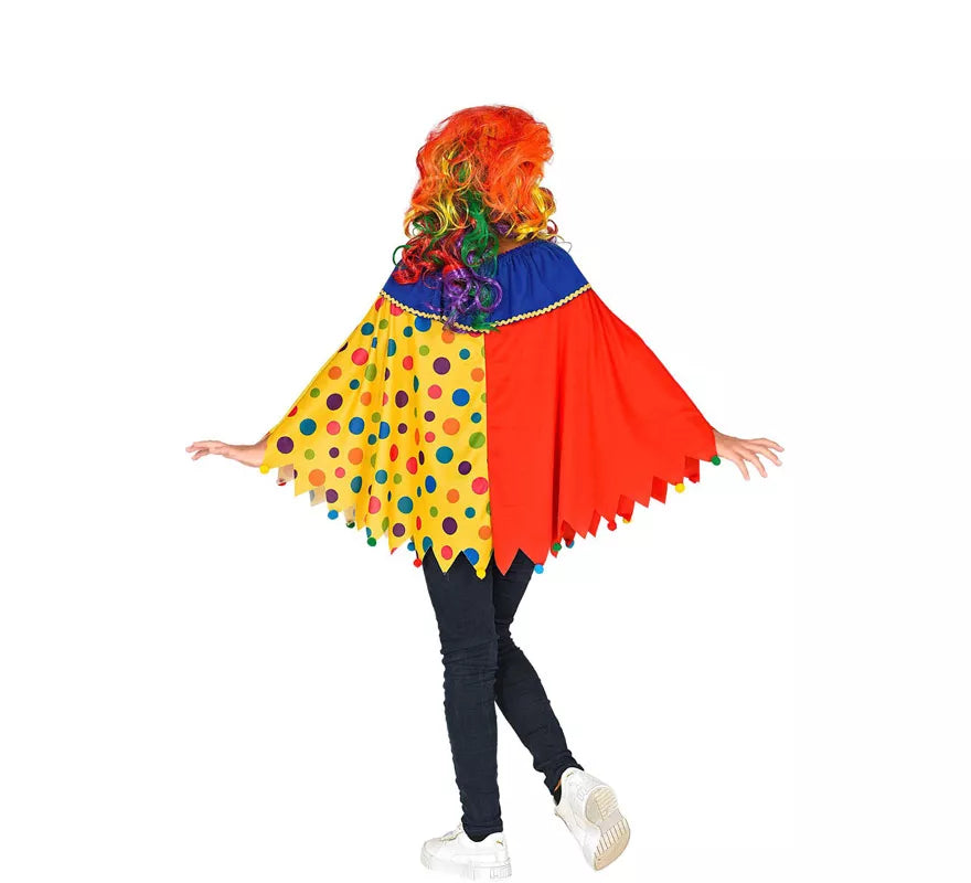 Translation missing: pt-PT.Disfraz o Poncho de Payaso Colorido con Lunares para niños