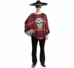 Fato ou poncho de Catrina Mexicana para Homens
