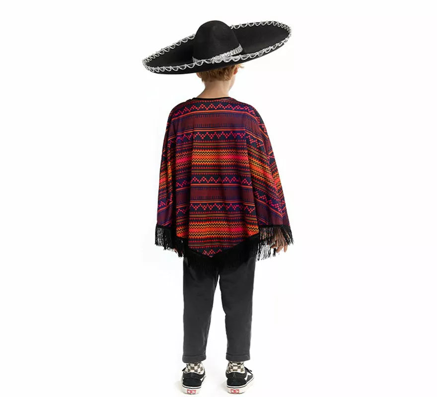 Translation missing: pt-PT.Disfraz o Poncho Mexicano de Catrina para niño