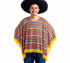 Fato mexicana ou poncho para adultos