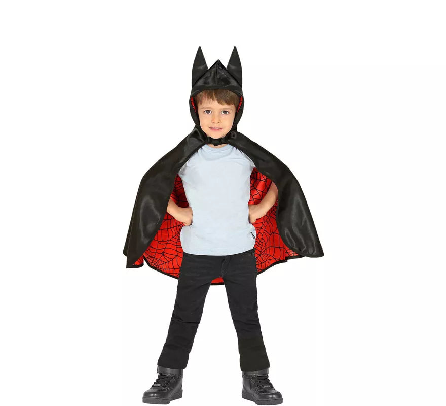 Translation missing: pt-PT.Disfraz o Poncho reversible:Super Héroe Araña y Murciélago Infantil