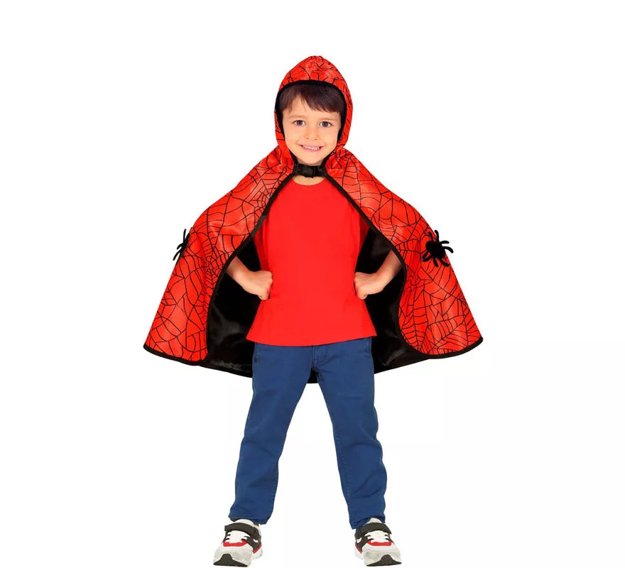 Translation missing: pt-PT.Disfraz o Poncho reversible:Super Héroe Araña y Murciélago Infantil