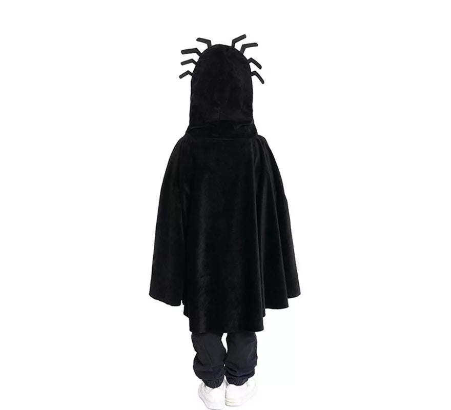 Translation missing: pt-PT.Disfraz o Poncho Spider negro con capucha para bebé y niños