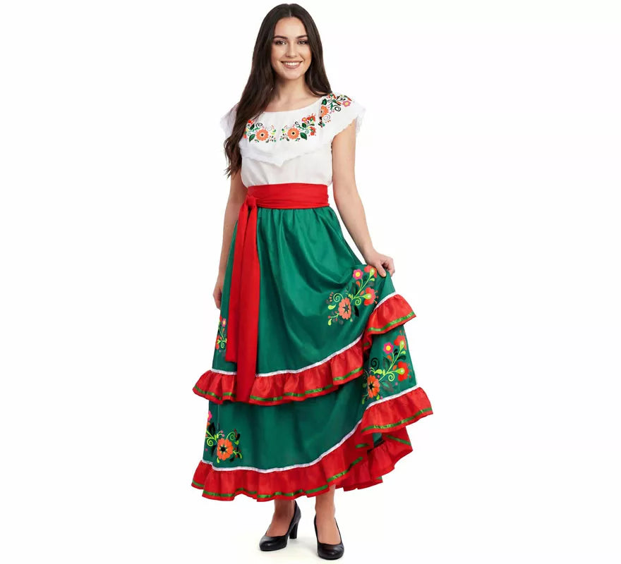 Translation missing: pt-PT.Disfraz o Traje de Mexicana Tradicional con Falda para mujer