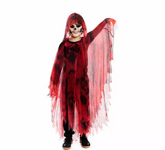 Fato ou robe de espírito maligno vermelho para meninos
