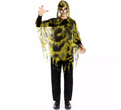 Fato ou manto de espírito maligno verde masculino