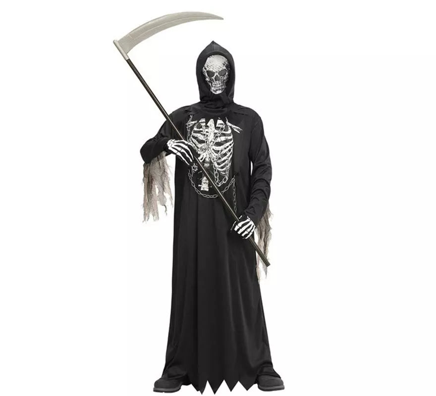 Translation missing: pt-PT.Disfraz o Túnica de La Muerte Encapuchada con Máscara para niño
