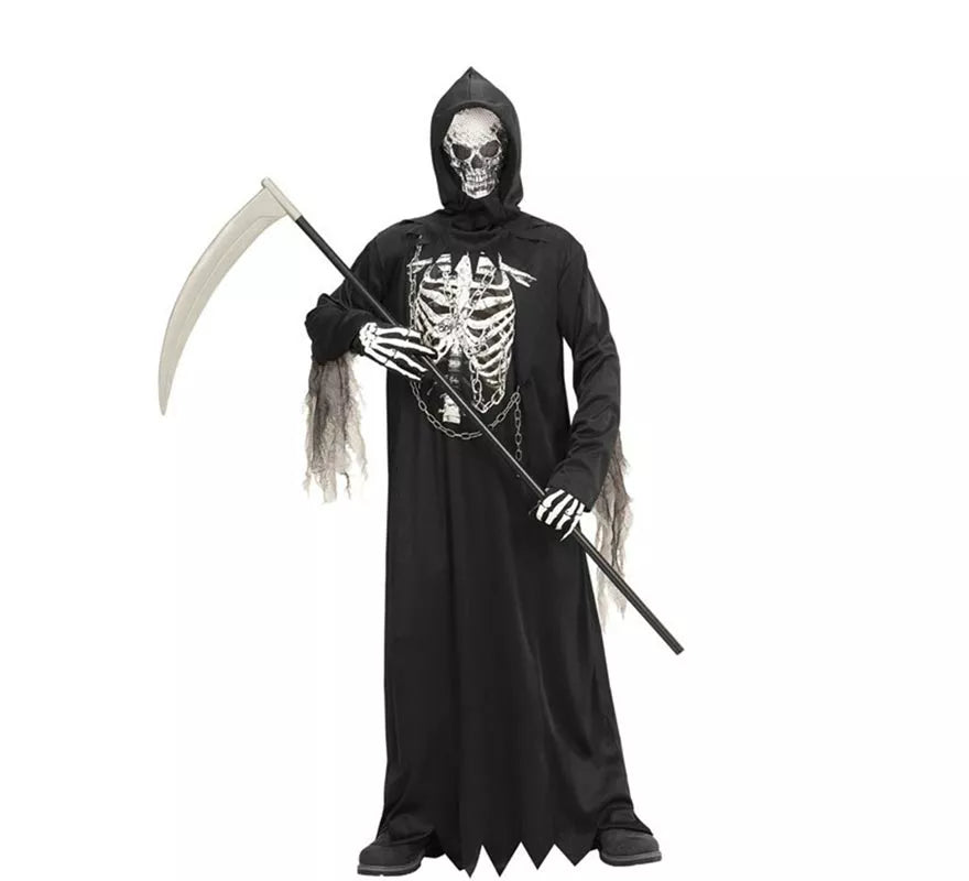 Translation missing: pt-PT.Disfraz o Túnica de La Muerte Encapuchada con Máscara para niño