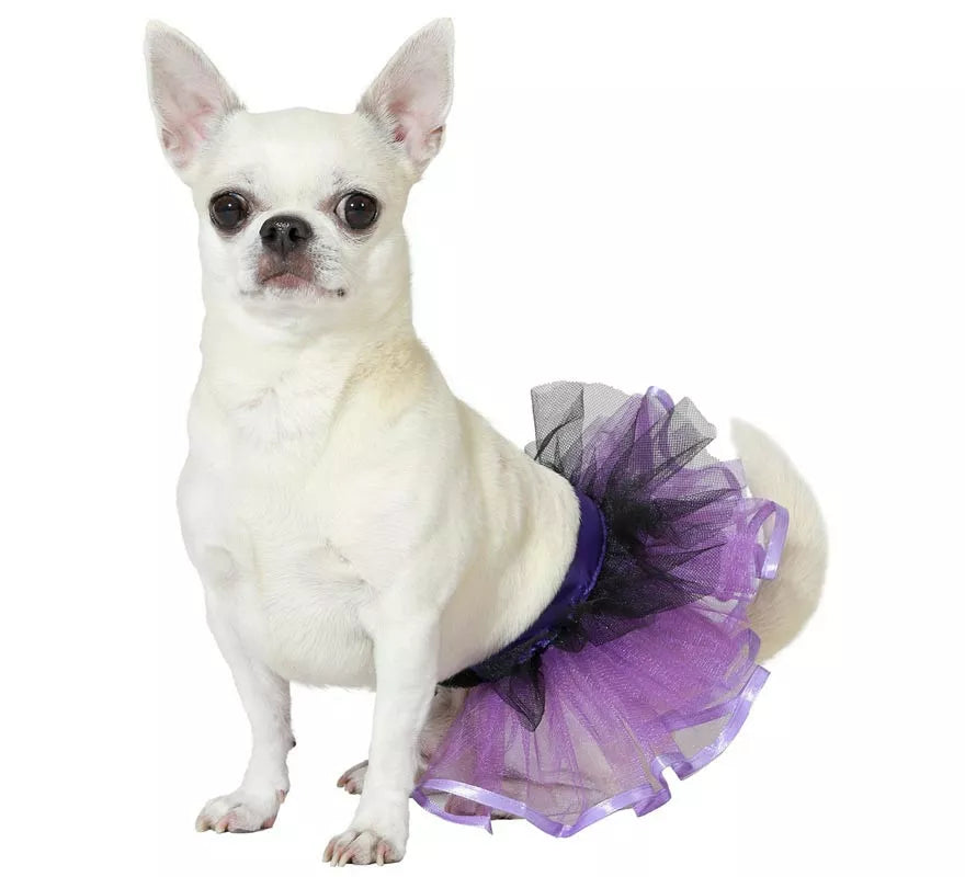 Disfraz o Tutú morado para perro