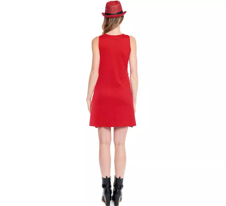 Translation missing: pt-PT.Disfraz o Vestido de Lentejuelas Rojo para mujer
