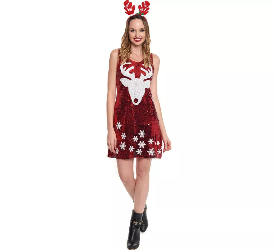 Translation missing: pt-PT.Disfraz o Vestido Lentejuelas de Reno para mujer