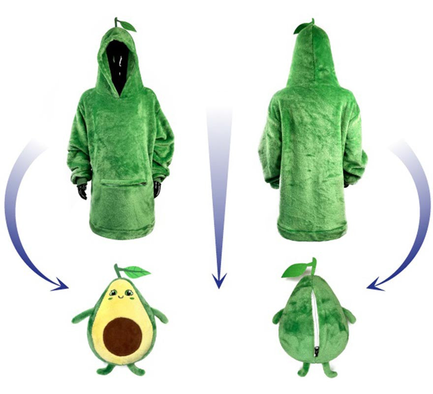 Translation missing: pt-PT.Disfraz Sudadera Peluche Agustín Aguacate infantil