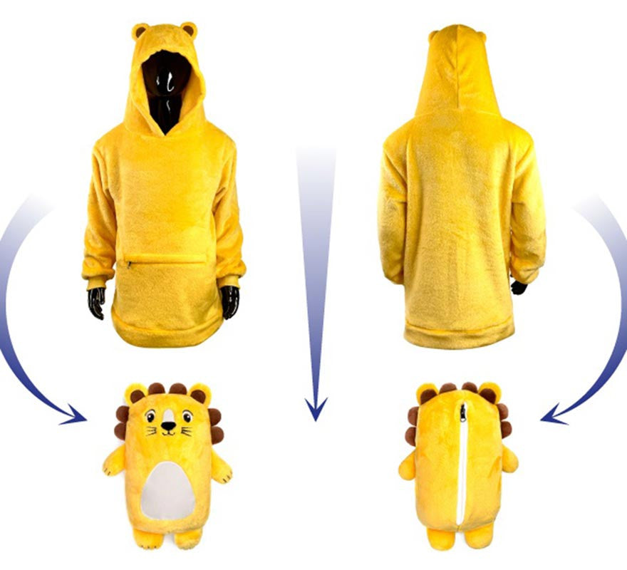 Translation missing: pt-PT.Disfraz Sudadera Peluche Lorenzo León para adultos