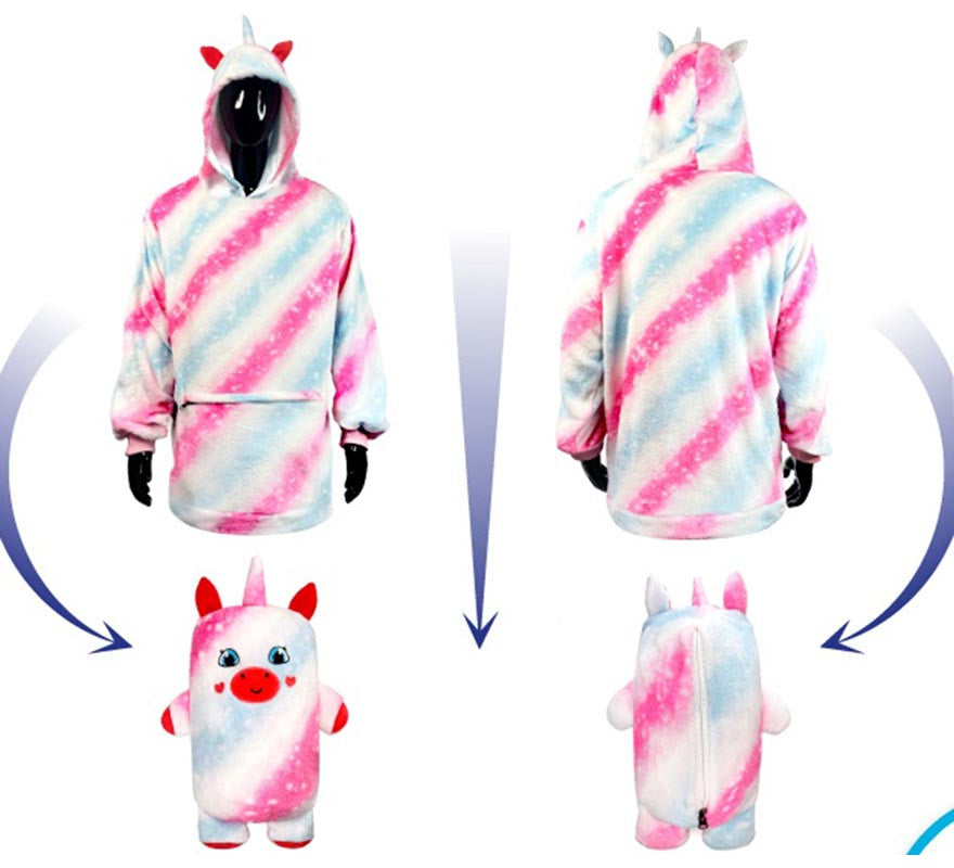 Translation missing: pt-PT.Disfraz Sudadera Peluche Uri Unicornio para adulto