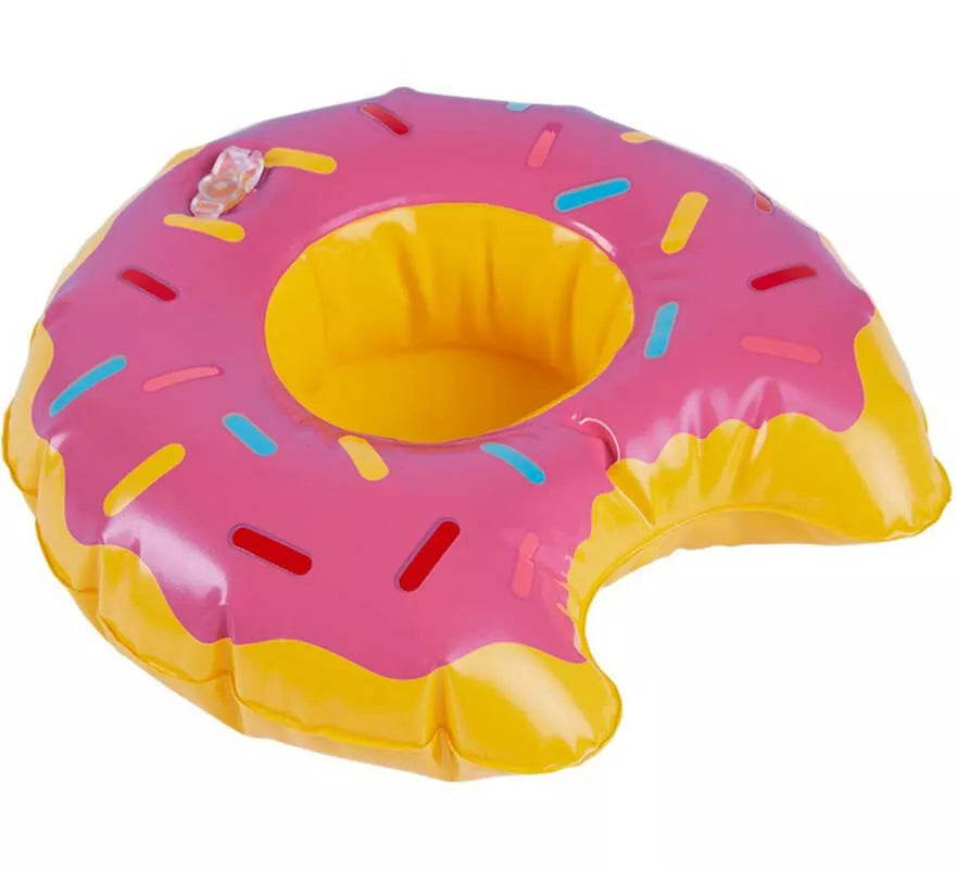 Translation missing: pt-PT.Donut inflabe porta bebidas en 3 colores surtidos de 20 cm