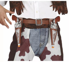 Dois coldres com armas de cowboy de 20 cm