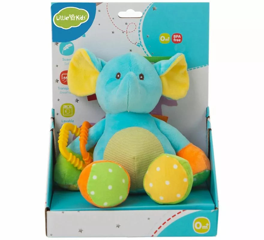 Translation missing: pt-PT.Elefante de Peluche turquesa infantil de 26 cm