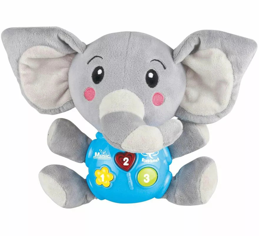 Translation missing: pt-PT.Elefante Musical de Peluche con Luz y Sonido de 24 cm