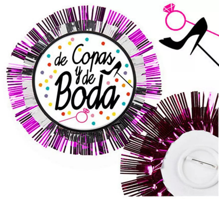 Translation missing: pt-PT.Escarapela Chicas de Copas y de Boda de 14 cm