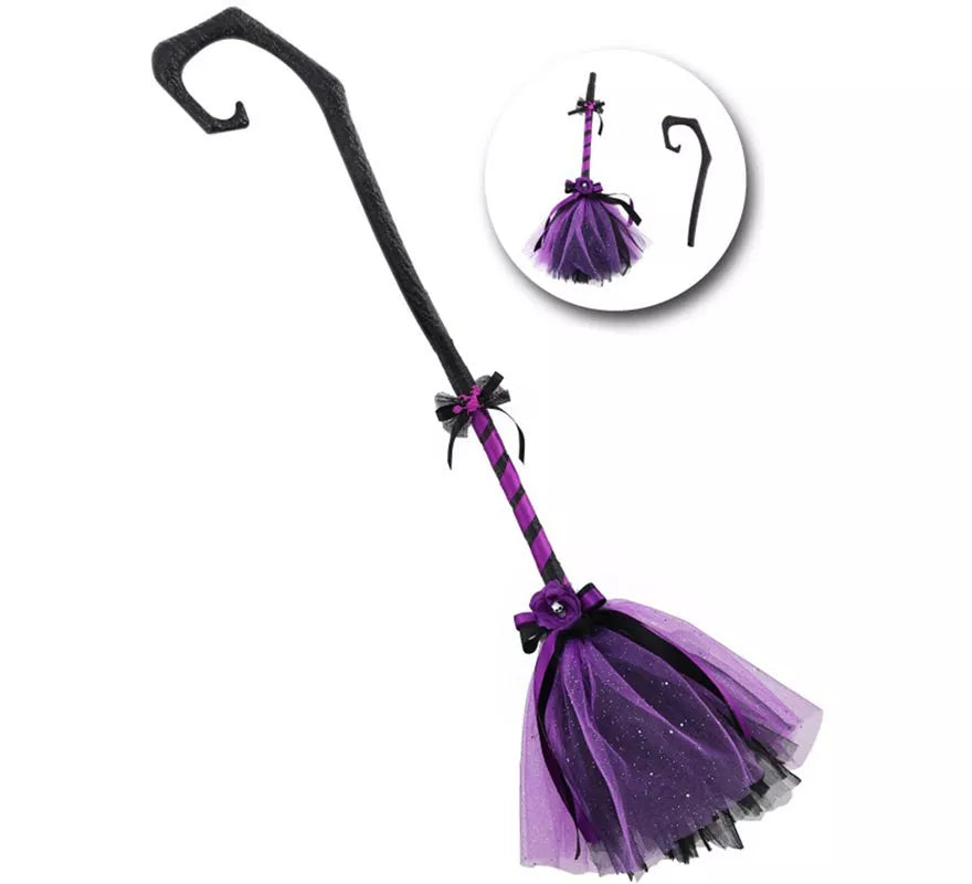 Translation missing: pt-PT.Escoba de Bruja Negro y morado