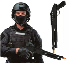 Espingarda de brinquedo de plástico de 46 cm, estilo agente da SWAT
