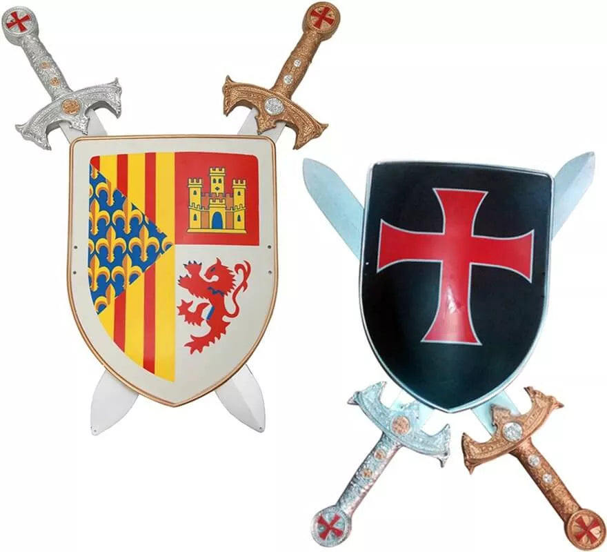 Translation missing: pt-PT.Escudo Medieval y 2 Espadas en 2 modelos surtidos