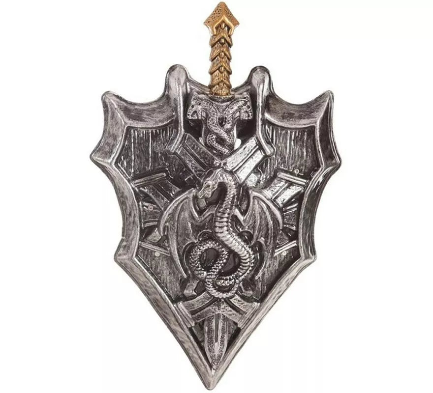 Translation missing: pt-PT.Escudo y Espada con Dragón de 32x63 cm