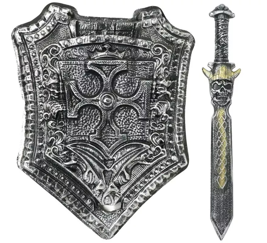 Translation missing: pt-PT.Escudo y Espada medieval de 48 y 59 cm