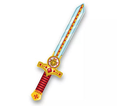 Espada Gladiador de Espuma Infantil Vermelha e Dourada