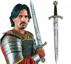 Espada de brinquedo medieval de 60 cm feita de plástico.