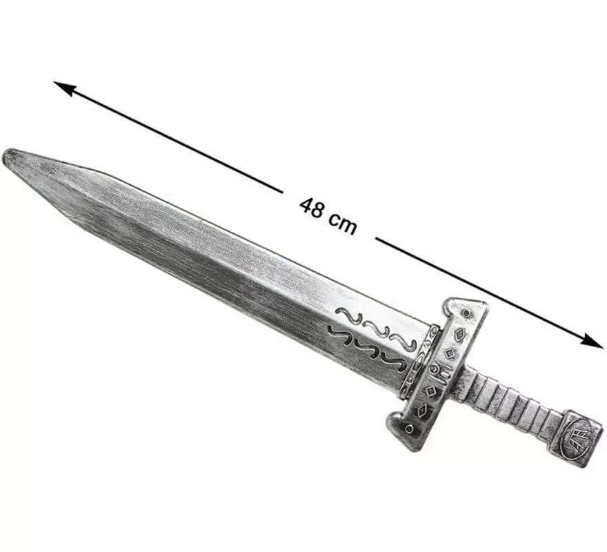 Translation missing: pt-PT.Espada Medieval Plateada de 48 cm