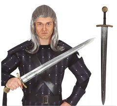 Espada medieval de prata de 75 cm